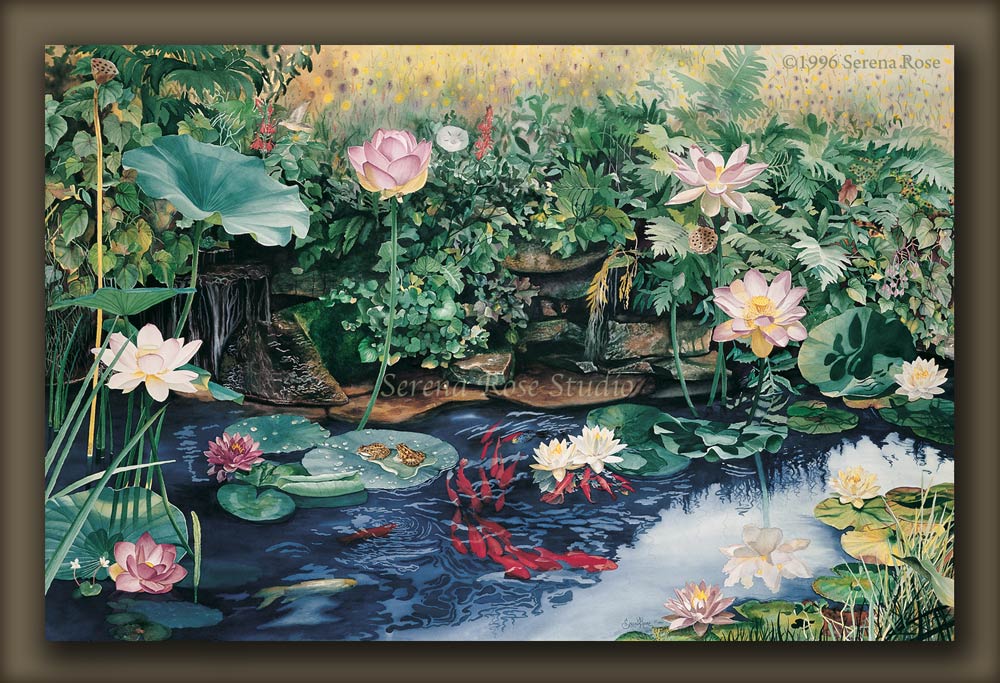 Giclee prints by Serena Rose, Pond of Dreams is a title that fits the image.